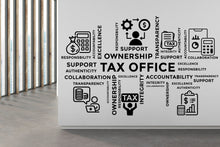 Load image into Gallery viewer, Tax Wall Decor Office Wall Decal Idea Teamwork Business Worker Inspire Office Decoration Motivation Stickers Mural Unique Gift 107RS