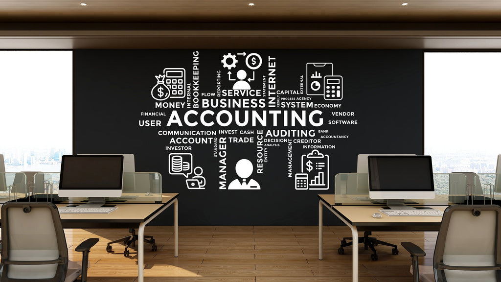 Accounting Wall Decor Office Wall Decal Idea Teamwork Business Worker Inspire Office Decoration Motivation Stickers Mural Unique Gift 054RS