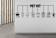 Load image into Gallery viewer, Pet Vet Wall Decor, Dog Cat wall decal, Grooming wall decor, Pet lover gift, Pet Store wall vinyl decor decal, Pet wall vinyl decal 267RS