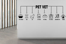Load image into Gallery viewer, Pet Vet Wall Decor, Dog Cat wall decal, Grooming wall decor, Pet lover gift, Pet Store wall vinyl decor decal, Pet wall vinyl decal 267RS