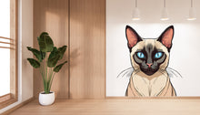 Load image into Gallery viewer, Siamese Cat wall art decal, Grooming wall decor, Veterinary, Pet lover gift, Living Room Cat Decor Pet shop cat house wall vinyl decal 366LU