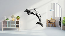 Load image into Gallery viewer, Dolphin Wall Art Vinyl Decal, Ocean Animals Wall Decal for Kids and Nursery Living Room, Sea Animals Wall Sticker, Sticker Set Dolphin 388LU