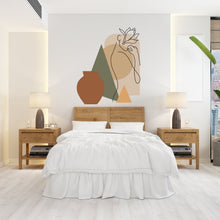 Load image into Gallery viewer, Boho Wall Decal, Bed Arch Sticker, Hedboard Wall Decal, Arch Wall Decal, Mid Century Decal Sticker, Wall Decal, Super King Bed Arch 392LU