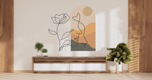 Load image into Gallery viewer, Boho Wall Decal, Bed Arch Sticker, Hedboard Wall Decal, Arch Wall Decal, Mid Century Decal Sticker, Wall Decal, Super King Bed Arch 393LU