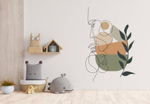 Load image into Gallery viewer, Boho Wall Decal, Bed Arch Sticker, Hedboard Wall Decal, Couple Room Decor, Arch Wall Decal, Mid Century Decal, Super King Bed Arch 394LU