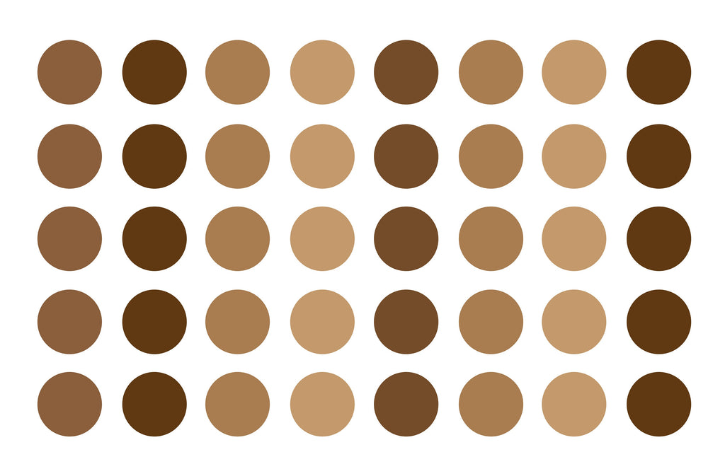 Pack of 40 Brown dot halftone Polka Dot Wall Stickers, Earth tones Brown wall decor, Boho Nursery Wall Decals, Boho Kids Room Decor 367LU