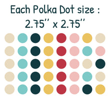Load image into Gallery viewer, Pack of 40 Colorful Polka Dot Wall Stickers, Playroom colorful wall decor, Nursery Wall Decals, Kids Room Wall Decor, For Kindergarten 368LU
