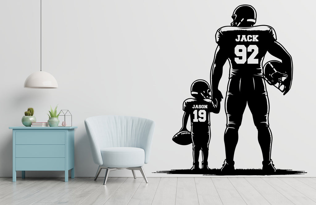 American Football Dad Decor, Dad Boy American Football Wall Decal, American Football Wall Art, American Football  Wall Sticker, Vinyl 299RS