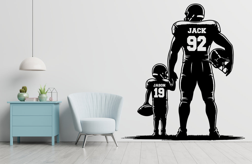 American Football Dad Decor, Dad Boy American Football Wall Decal, American Football Wall Art, American Football Wall Sticker, Vinyl 299RS