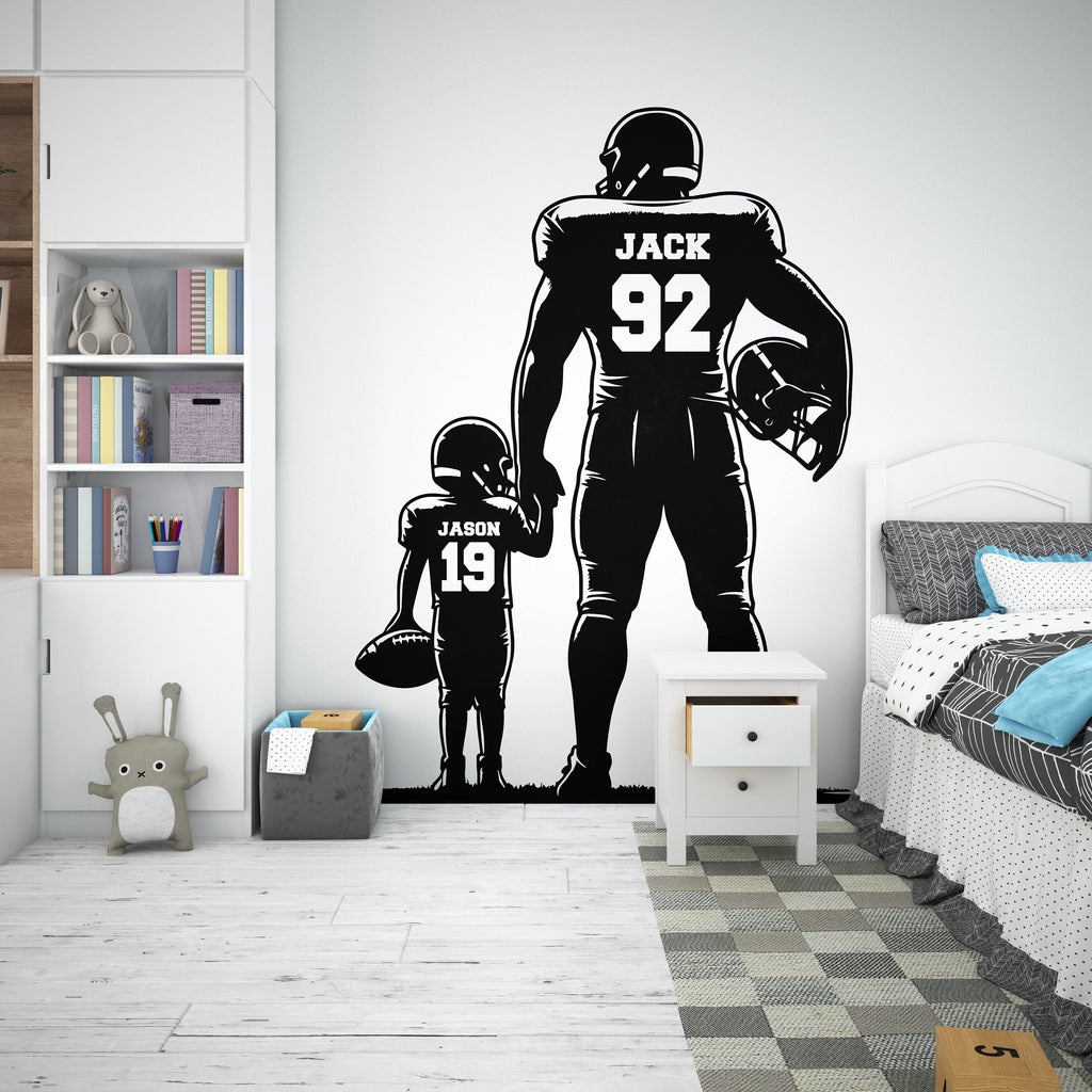 American Football Dad Decor, Dad Boy American Football Wall Decal, American Football Wall Art, American Football  Wall Sticker, Vinyl 299RS
