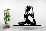 Yoga Wall Decal, Girl Yoga Wall Sticker, Yoga Wall Art, Yoga Wall Art Decor, Yoga Studio Wall Decal, Gym Wall Sticker Meditation 302RS
