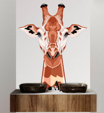 Load image into Gallery viewer, Giraffe wall decal Giraffe decor Giraffe Animals wall art Decal Giraffe Lover Animals Giraffe Wall Bathroom Wall Decals Stickers Vinyl 056DE