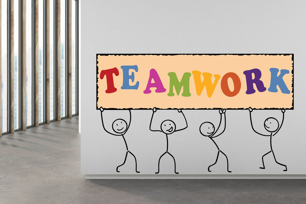 Teamwork Office Wall Decal Idea Teamwork Business Worker Inspire Office Decoration Motivation Stickers Mural Unique Gift 303RS