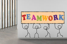 Load image into Gallery viewer, Teamwork Office Wall Decal Idea Teamwork Business Worker Inspire Office Decoration Motivation Stickers Mural Unique Gift 303RS