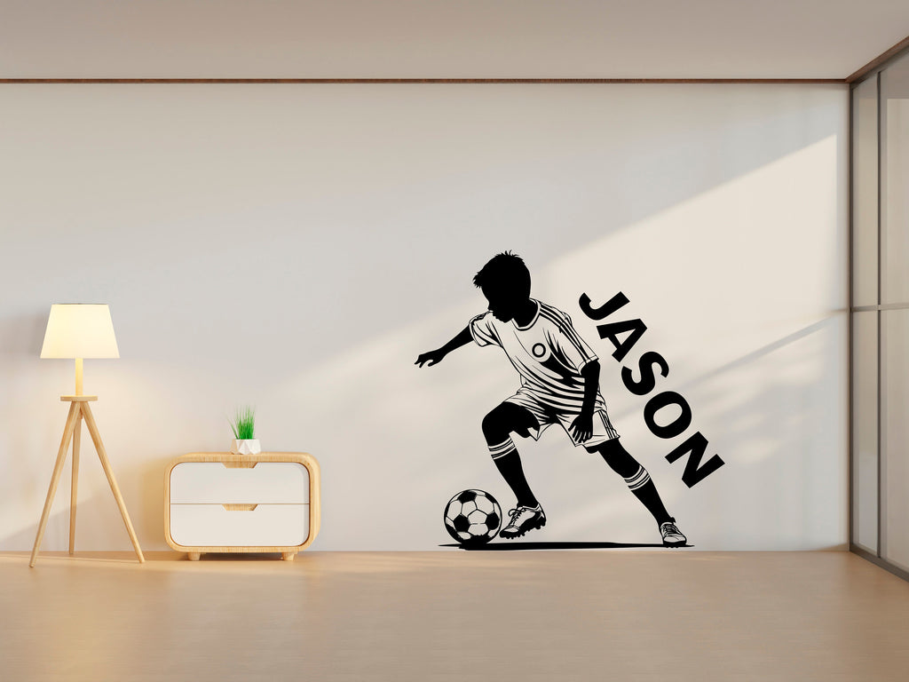 Soccer wall decor, Football Wall Decal Sport Vinyl, Football stickers, Boys Passion, Goal Wall Art, Wall Stickers, Kids Room, Decor, 378LU