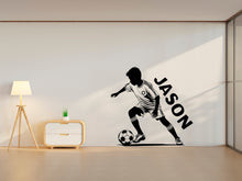 Load image into Gallery viewer, Soccer wall decor, Football Wall Decal Sport Vinyl, Football stickers, Boys Passion, Goal Wall Art, Wall Stickers, Kids Room, Decor, 378LU