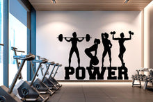 Load image into Gallery viewer, Power Girl Gym Wall Decal Fitness Quotes Women Decor Workout Power Art Vinyl Gym Wall Stickers Bedroom Girl Motivation Crossfit 312RS