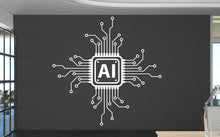 Load image into Gallery viewer, Technology AI Vinyl Wall Art Decal, Circuit Board Wall Decal, Office Wall Decor, Business Software Sticker, Computer It Decor Office 313RS