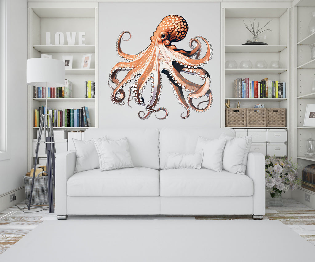 Octopus Wall Decor, Octopus Wall Decals, Tentacles Wall Art, Stickers Bedroom Octopus Car Wall Vinyl Tentacles Nursery Wall Decals Art 386LU