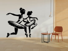 Load image into Gallery viewer, Ballerina Mom Daughter Decor, Ballerina Wall Decal, American Ballerina Wall Art, Ballerina Dance Wall Sticker, Vinyl 319RS