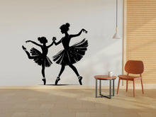 Load image into Gallery viewer, Ballerina Mom Daughter Decor, Ballerina Wall Decal, American Ballerina Wall Art, Ballerina Dance Wall Sticker, Vinyl 320RS