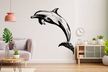 Load image into Gallery viewer, Dolphin Wall Art Vinyl Decal, Ocean Animals Wall Decal for Kids and Nursery Living Room, Sea Animals Wall Sticker, Sticker Set Dolphin 388LU