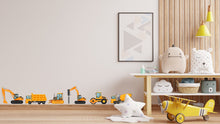 Load image into Gallery viewer, Set Of Construction Wall Decal Crawler Crane Construction Tower Crane Truck Wall Decal Kids Decal Nursery wall Vinyl Sticker Decor 390LU