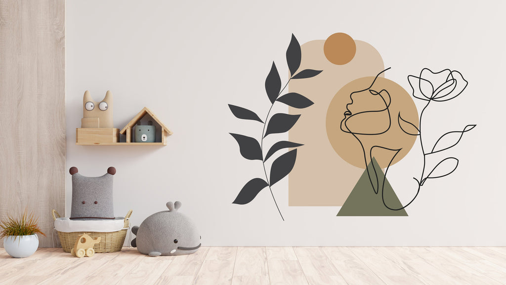 Boho Wall Decal, Bed Arch Sticker, Hedboard Wall Decal, Arch Wall Decal, Mid Century Decal Sticker, Wall Decal, Super King Bed Arch 391LU