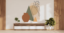 Load image into Gallery viewer, Boho Wall Decal, Bed Arch Sticker, Hedboard Wall Decal, Arch Wall Decal, Mid Century Decal Sticker, Wall Decal, Super King Bed Arch 392LU