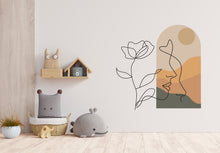 Load image into Gallery viewer, Boho Wall Decal, Bed Arch Sticker, Hedboard Wall Decal, Arch Wall Decal, Mid Century Decal Sticker, Wall Decal, Super King Bed Arch 393LU