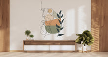 Load image into Gallery viewer, Boho Wall Decal, Bed Arch Sticker, Hedboard Wall Decal, Couple Room Decor, Arch Wall Decal, Mid Century Decal, Super King Bed Arch 394LU