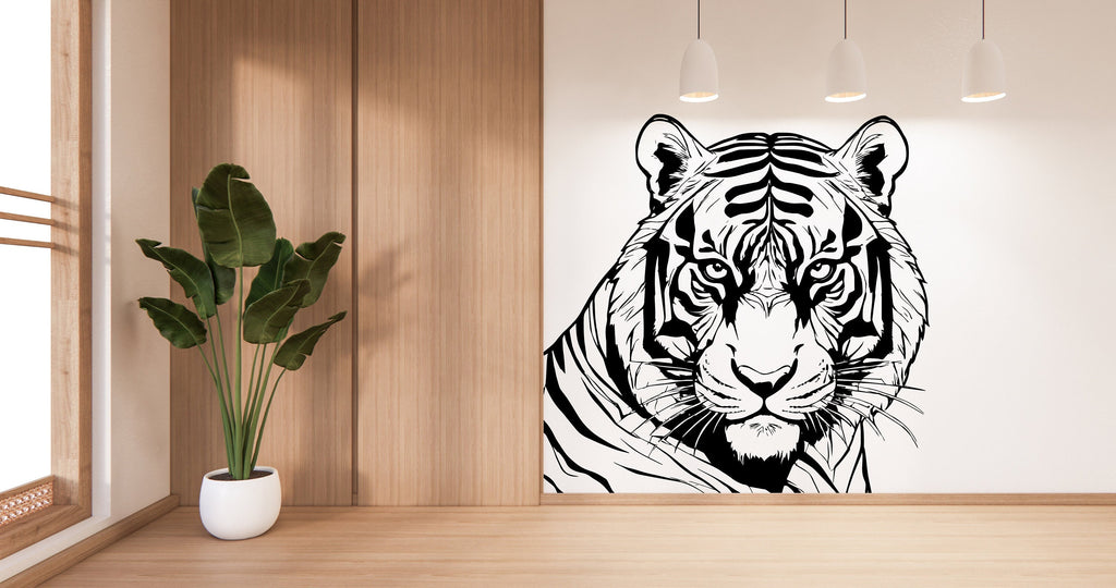 Tiger Wall Decal, Tiger Wall Art, Tiger Room Wall Decor Tiger Room Wall Sticker Tiger Wall Decor Animals Stickers Safari wall decor 395LU