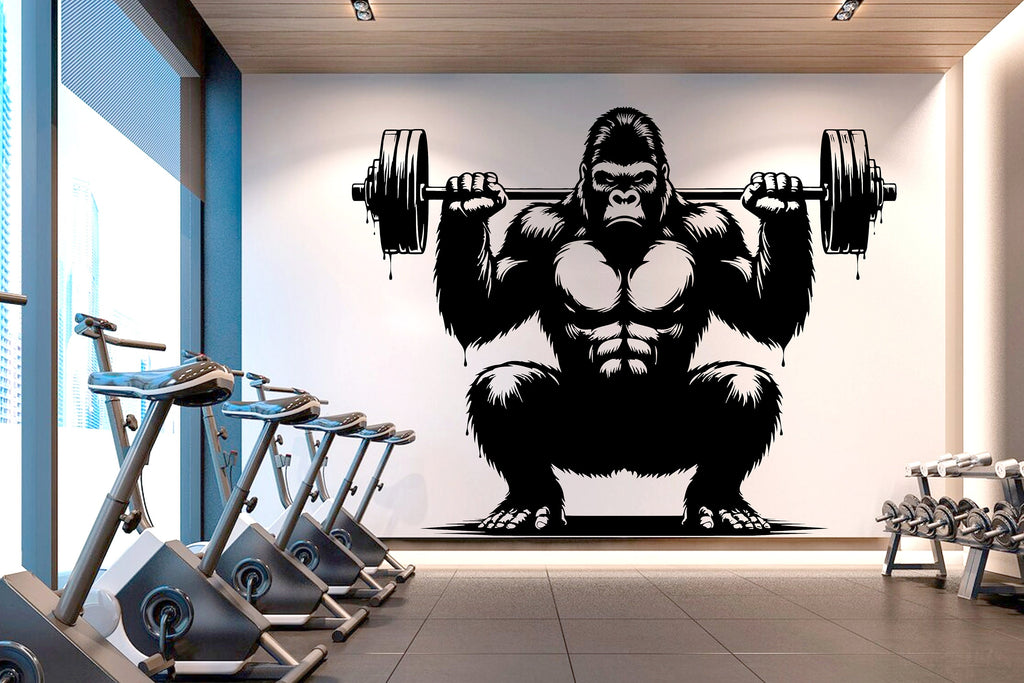 Gorilla Gym Wall Decor Lion Fitness Wall Art Gym Wall Decals Gorilla Wall Decal Crossfit Gifts Home Gym Wall Sticker Gym 329RS