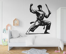 Load image into Gallery viewer, Ninja wall Decor, Ninja Samurai Wall Decal,  Japanese Warrior Ninja With A Sword Wall Art, Ninja  Wall Sticker, Vinyl 301RS