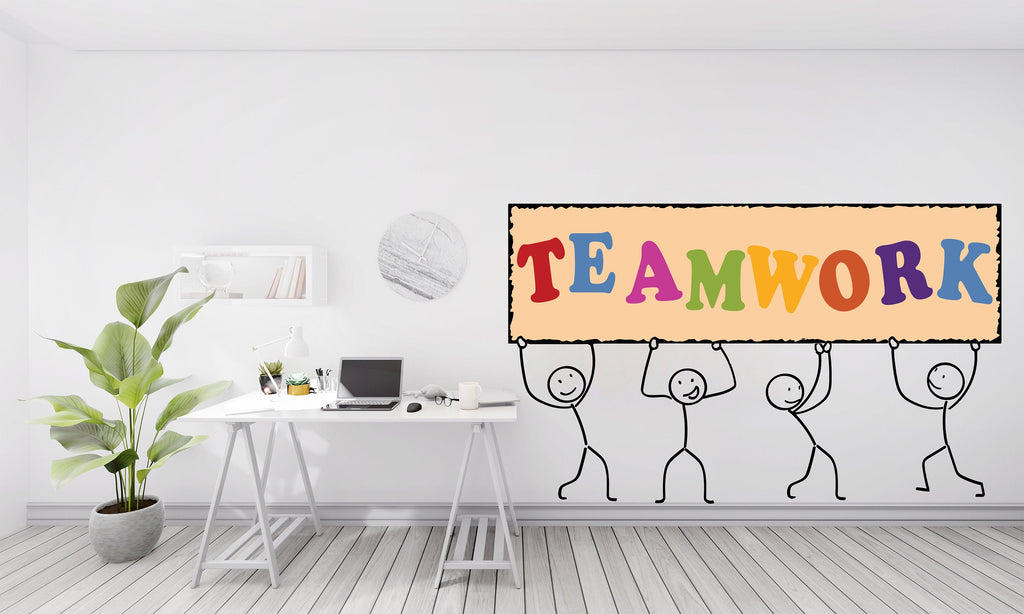 Teamwork Office Wall Decal Idea Teamwork Business Worker Inspire Office Decoration Motivation Stickers Mural Unique Gift 303RS