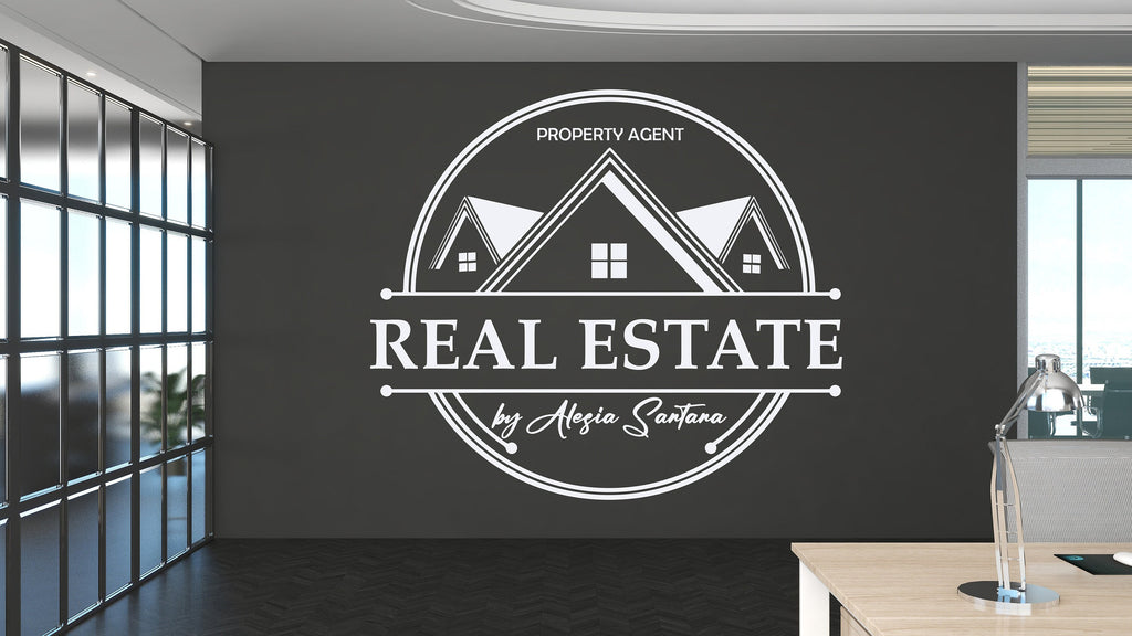 Real Estate Wall Decor Office Wall Decal Realtor Business Worker Real Estate Office Decoration Motivation Stickers Mural Unique Gift 336RS
