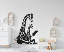 Load image into Gallery viewer, Giraffe Reading a Book wall decal Reading Books Magic Wall Decal Vinyl Art Stickers for Interiors, Schools, Classrooms, Libraries 305RS