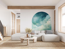 Load image into Gallery viewer, Dreamy Watercolor Wall Decal, Bed Arch Sticker, Hedboard Wall Decal, Arch Wall Decal, Marble Wall Decal Sticker, Super King Bed Arch 347RS