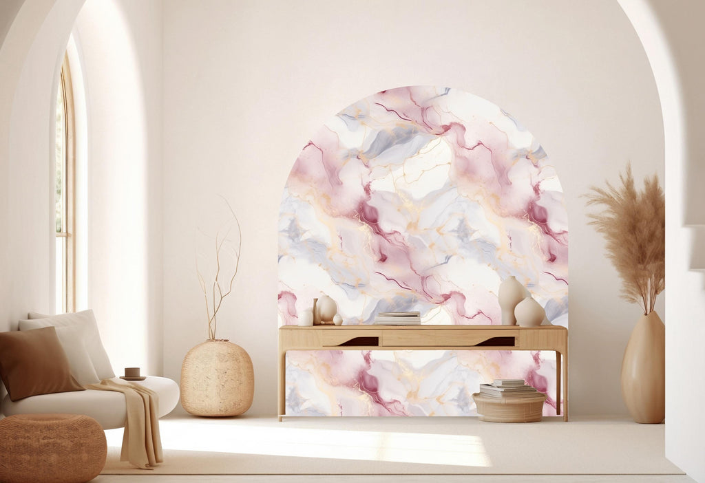 Marble Wall Decal, Bed Arch Sticker, Hedboard Wall Decal, Arch Wall Decal, Marble Wall Decal Sticker, Wall Decal, Super King Bed Arch 349RS