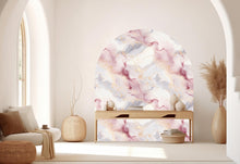 Load image into Gallery viewer, Marble Wall Decal, Bed Arch Sticker, Hedboard Wall Decal, Arch Wall Decal, Marble Wall Decal Sticker, Wall Decal, Super King Bed Arch 349RS