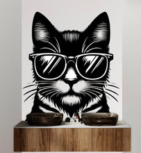 Load image into Gallery viewer, Cat wall decal Dog decor Cat kids Cat wall art Decal Cat Lover Animals Cat Wall Bathroom Wall Decals Stickers Vinyl 071DE