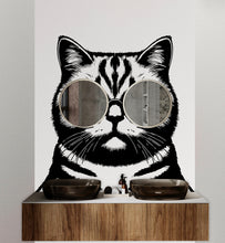 Load image into Gallery viewer, Cat wall decal Dog decor Cat kids Cat wall art Decal Cat Lover Animals Cat Wall Bathroom Wall Decals Stickers Vinyl 074DE