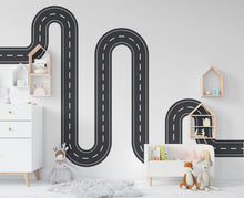 Load image into Gallery viewer, Road wind Wall Decal Highway Vinyl Sticker Track Route Wall Decor Kids Playroom Boys Room Wall Art Automotive Bedroom Mural Sticker 351RS