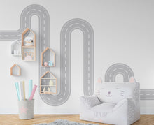 Load image into Gallery viewer, Road wind Wall Decal Highway Vinyl Sticker Track Route Wall Decor Kids Playroom Boys Room Wall Art Automotive Bedroom Mural Sticker 351RS