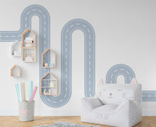 Load image into Gallery viewer, Road wind Wall Decal Highway Vinyl Sticker Track Route Wall Decor Kids Playroom Boys Room Wall Art Automotive Bedroom Mural Sticker 351RS