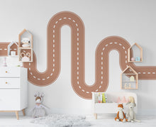 Load image into Gallery viewer, Road wind Wall Decal Highway Vinyl Sticker Track Route Wall Decor Kids Playroom Boys Room Wall Art Automotive Bedroom Mural Sticker 352RS