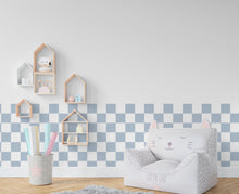 Load image into Gallery viewer, Scalloped Racing Stripes Wall Decal, Scallop Decals, Racing Flag Wall Decor Decal, Nursery, racing nursery Wall, Boys room decal 356RS