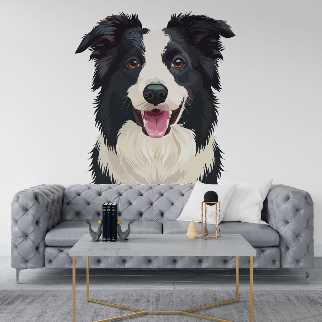 Border Collie wall decal Dog Mom decor Dog kids Dog wall art Decal Dog Lover Animals Border Collie Wall Bathroom Wall Decals Stickers 061DE
