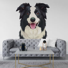 Load image into Gallery viewer, Border Collie wall decal Dog Mom decor Dog kids Dog wall art Decal Dog Lover Animals Border Collie Wall Bathroom Wall Decals Stickers 061DE