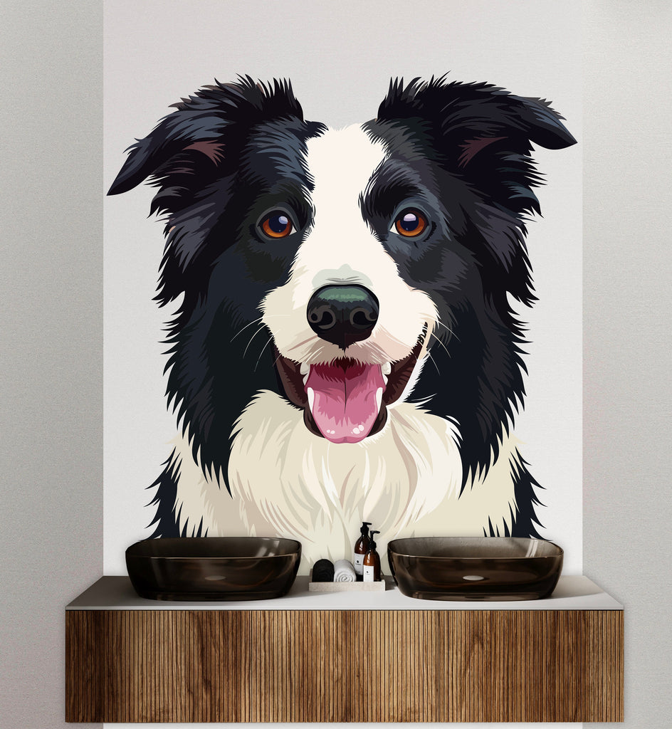 Border Collie wall decal Dog Mom decor Dog kids Dog wall art Decal Dog Lover Animals Border Collie Wall Bathroom Wall Decals Stickers 061DE